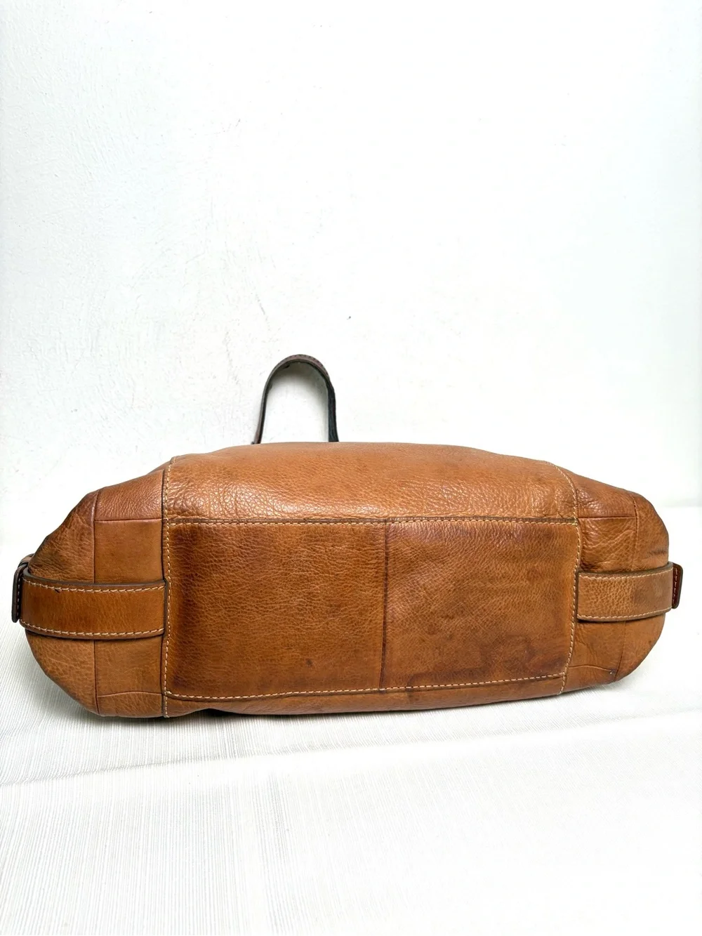 FOSSIL Vintage 90s Y2K RARE Leather Buckles Shoulder Hobo Bag Purse